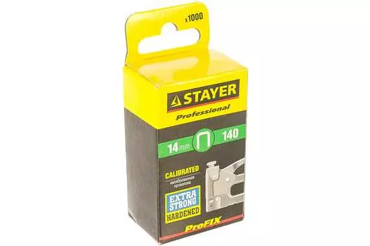Скобы Stayer, тип: 140/G/11/57, 1.06 см x 1.4 см (31610-14) 1000 шт
