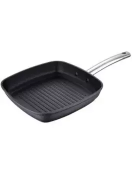 Сковорода-гриль Bergner BGMP-3510 FOODIES MASTERPRO 28 см, алюминий, антипригарное покрытие, черный без крышки