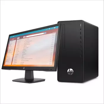 Системный блок HP Bundle 295 G8 MT, AMD Ryzen 5 5600G 3.9GHz, 8Gb RAM, 256Gb SSD, W10Pro, черный, клавиатура, мышь, Монитор HP P22v (47M54EA)