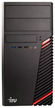 Системный блок IRU Office 510H4SM, Intel Pentium G6400 4GHz, 8Gb RAM, 240Gb SSD, DOS, черный (1685065)