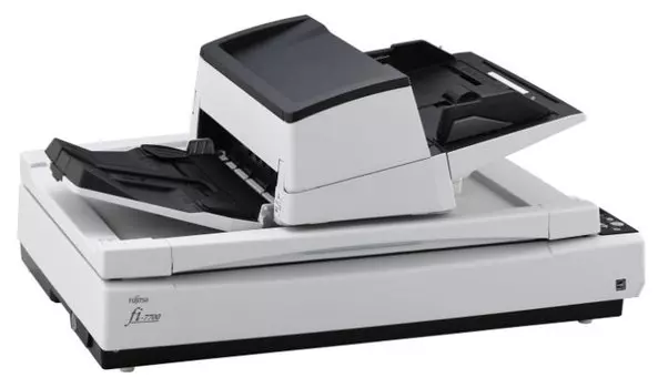 Сканер протяжный Fujitsu FI-7700, A3, CCD, 600x600dpi, ДАПД 300 листов, ч/б 100 стр./мин / 200 изобр./мин,цв. 100 стр/мин (200/300 dpi), 200 изобр/мин (200/300 dpi), 24 бит, USB 3.0 (PA03740-B001)