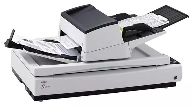Сканер протяжный Fujitsu FI-7700S, A4, CCD, 600x600dpi, АПД 300 листов, ч/б 75 стр/мин (200 dpi / 300 dpi),цв. 75 стр/мин (200 dpi / 300 dpi), 24 бит, USB 3.0 (PA03740-B301)