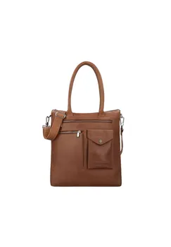 Портфель кожаный 35 см с отделением для ноутбука COWBOYSBAG, цвет Cognac