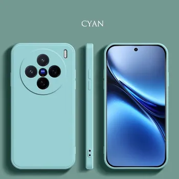 Жидкий силиконовый чехол для vivo X200 Pro Mini X100 Ultra X100s Pro Матовый оригинальный жидкий противоударный прямой край ультратонкий защитный мягкий чехол vivo X200 белый