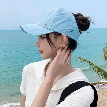 Empty top breathable high ponytail summer thin hat women s cap versatile sunshade baseball cap