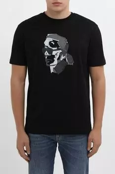 Футболка хлопковая с принтом Karl Lagerfeld