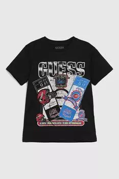 Футболка хлопковая с принтом Guess