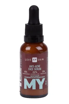 Сыворотка LOVE MY SKIN anti-acne face serum себорегулирующая д/лица, 30 мл