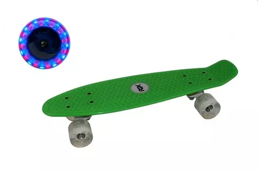 Мини-круизер RGX PNB-01GW светящиеся колеса, Green