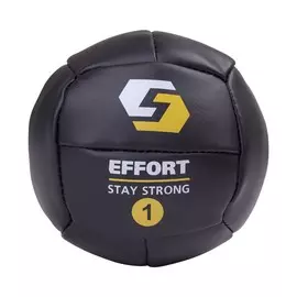 Медицинбол Effort EMD1, к/з, 1 кг, черный