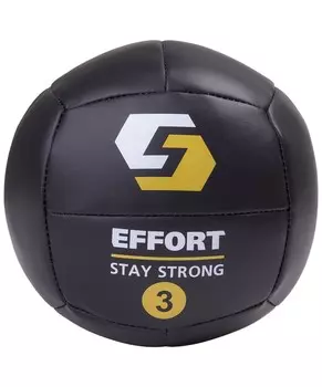 Медицинбол Effort EMD3, к/з, 3 кг, черный