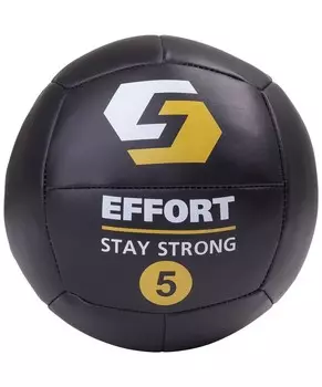 Медицинбол Effort EMD5, к/з, 5 кг, черный