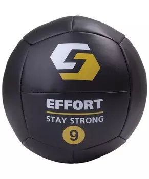 Медицинбол Effort EMD9, к/з, 9 кг, черный