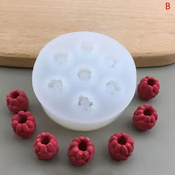 3D малина клубника DIY украшение для торта ручная работа шоколадное желе формы для выпечки черничное силиконовое мыло инструмент для выпечки