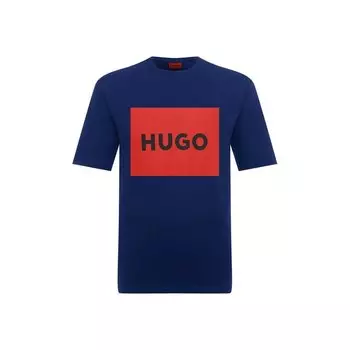 Хлопковая футболка HUGO