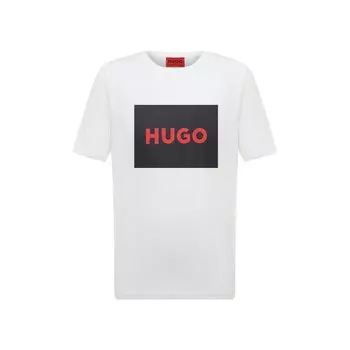 Хлопковая футболка HUGO