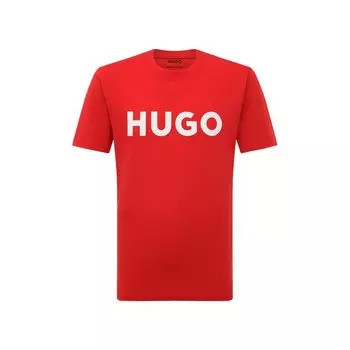 Хлопковая футболка HUGO
