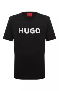 Хлопковая футболка HUGO