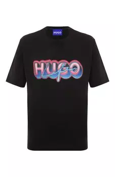 Хлопковая футболка HUGO