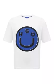 Хлопковая футболка HUGO