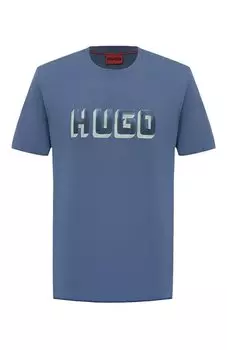 Хлопковая футболка HUGO