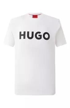 Хлопковая футболка HUGO