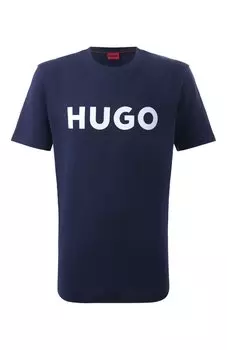 Хлопковая футболка HUGO