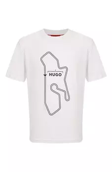 Хлопковая футболка HUGO