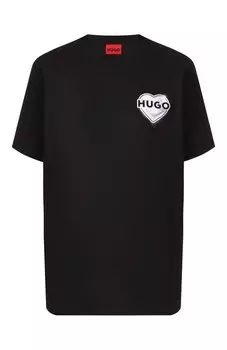 Хлопковая футболка HUGO