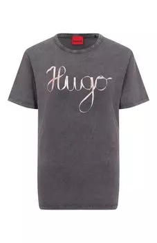Хлопковая футболка HUGO