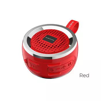 Акустика портативная Borofone BR2 Aurora, 5Вт, FM, USB, microSD, Bluetooth, красный