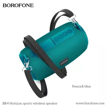 Портативная акустика Borofone BR4 Horizon, 5 Вт, USB, microSD, Bluetooth, бирюзовый