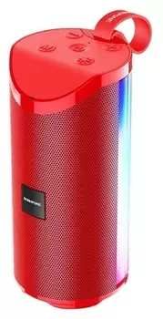 Акустика портативная Borofone BR5 Adventure, 5Вт, USB, microSD, Bluetooth, подсветка, красный