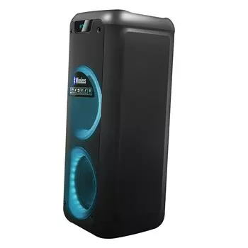 Акустика портативная Ginzzu GM-211, 52 Вт, FM, USB, microSD, Bluetooth, подсветка, черный