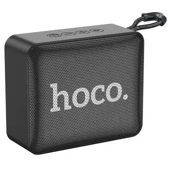 Портативная акустика Hoco BS51 Gold brick, 5 Вт, FM, AUX, USB, microSD, Bluetooth, черный (780737)