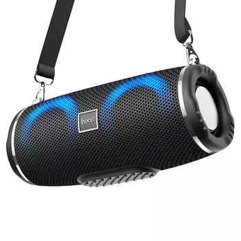 Портативная акустика Hoco HC12, 10 Вт, FM, AUX, USB, microSD, Bluetooth, подсветка, черный (765789)