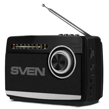 Портативная акустика SVEN SRP-535, 3 Вт, FM, USB, microSD, черный (SV-017187)