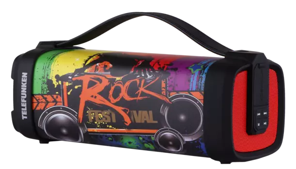 Портативная акустика Telefunken TF-PS1241B, 12 Вт, FM, USB, Bluetooth, черный (TF-PS1241B ROCK)