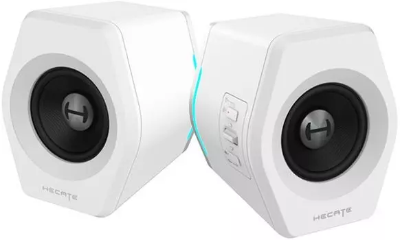 Акустика 2.0 Edifier G2000, 32 Вт, AUX, Bluetooth, подсветка, белый