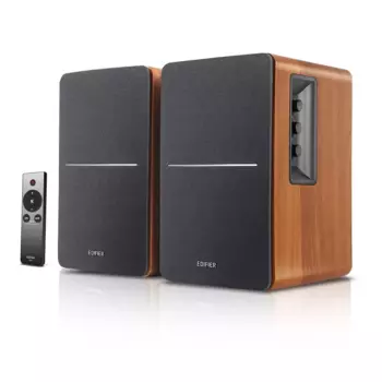 Акустика 2.0 Edifier R1280Ts, 42 Вт, AUX, коричневый/серый