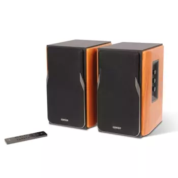 Акустика 2.0 Edifier R1380DB, 42 Вт, AUX, Bluetooth, коричневый/черный