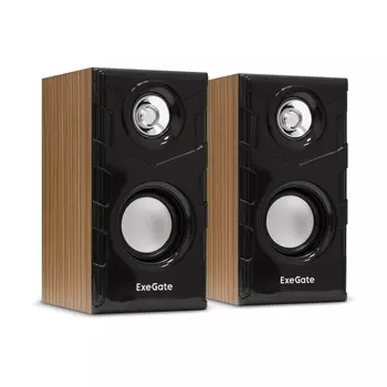 Акустика 2.0 ExeGate Tango 316, 6 Вт, черный/коричневый (EX289694RUS)