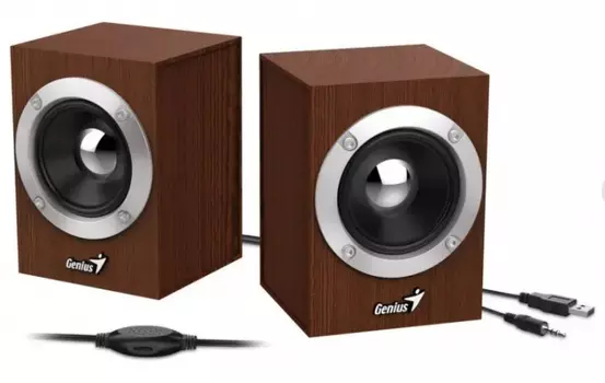 Акустика 2.0 Genius SP-HF280, 6W, коричневый (31730028400)