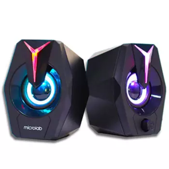 Акустика 2.0 Microlab B26, 6 Вт, подсветка, черный