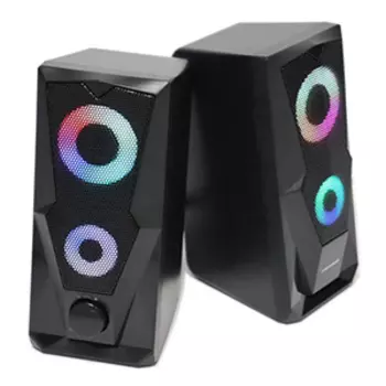 Акустика 2.0 Microlab B27, 10 Вт, подсветка, черный