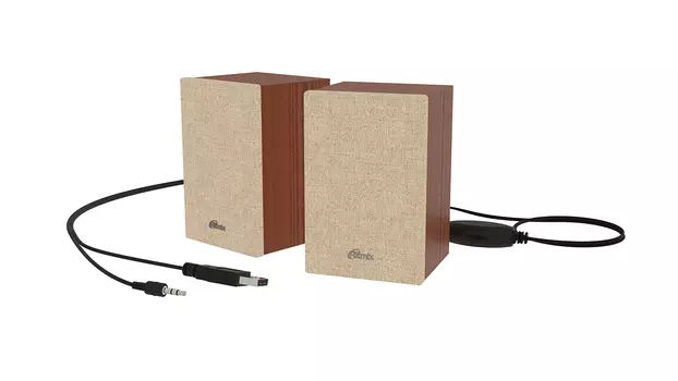 Акустика 2.0 Ritmix SP-2054w, 6Вт, коричневый/бежевый (SP-2054w Brown-Beige)