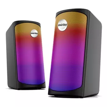 Акустика 2.0 SmartBuy A6, 6 Вт, Bluetooth, подсветка, черный (SBA-4550)