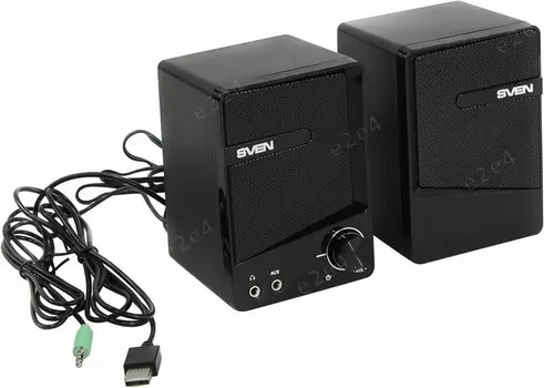 Акустика 2.0 SVEN 248, 6 Вт, AUX, черный (SV-016333)
