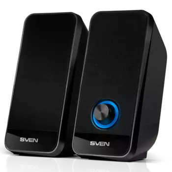 Акустика 2.0 SVEN 320, 6 Вт, подсветка, черный (SV-014636)
