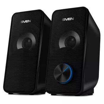 Акустика 2.0 SVEN 335, 6 Вт, подсветка, черный (SV-017248)